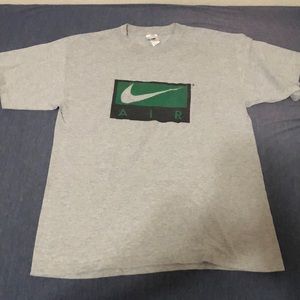 Nike vintage swoosh air logo tee size L used grey